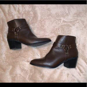 Dark brown booties